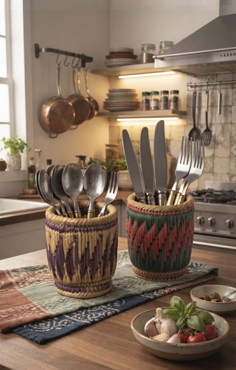 Pen/ Spoons Holder By Natural Grass — image 1